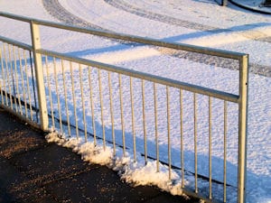 Letterbox Pedestrian Guard Rail at School in Bolton